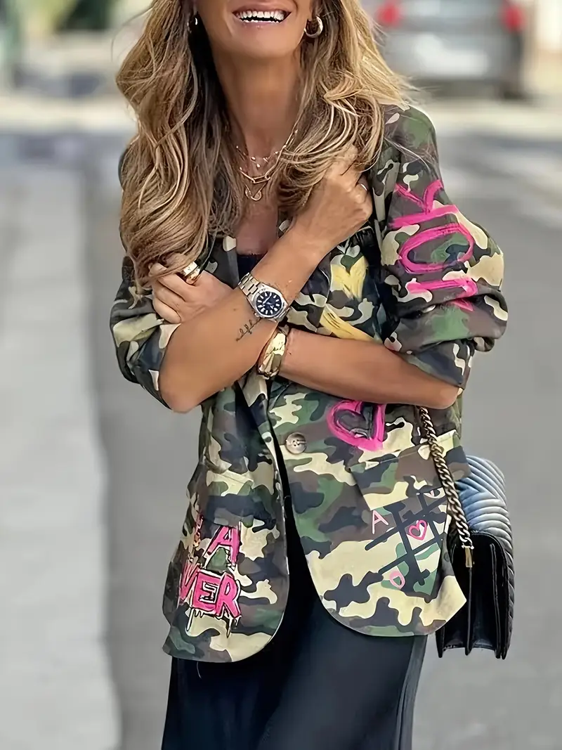 Women's allover Print Blazer Jacket