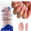 Pre-French Gel Tips - Soft Gel System 120 Pieces Of Medium Almond Nude & White