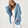 Trendyol Women's Baby Blue Thessaloniki Knitted Cardigan With Pockets Double Sleeve