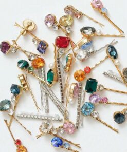 SHEIN Accessories 6pcs/Set Rhombus Pattern Shiny Bohemian Elegant Hair Clips