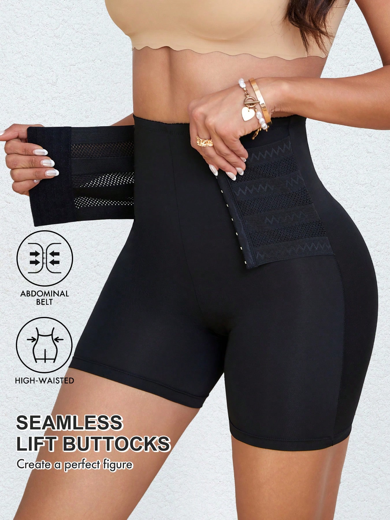 SHEIN Shorts High Waist Slimming Briefs For Women, Tummy Control Shapewear Shorts